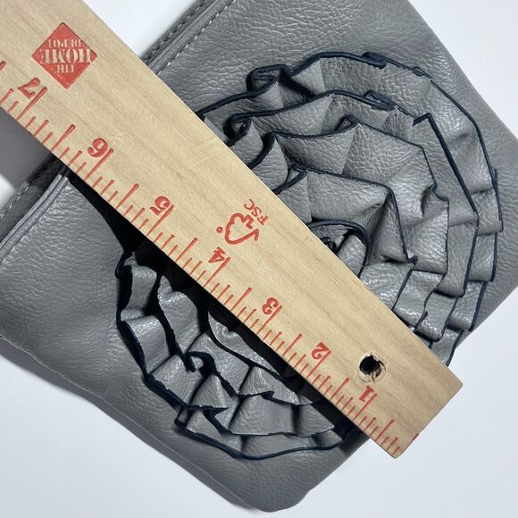 Light Gray Rose Crossbody Bag Cottagecore Floral Small Purse Longstrap Casual - Picture 3 of 7